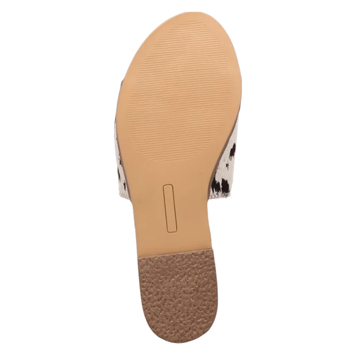 Dingo Women's Tabby Sandal in Cow Print
