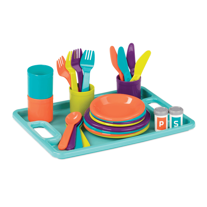 Dinner and tea for four set pretend play