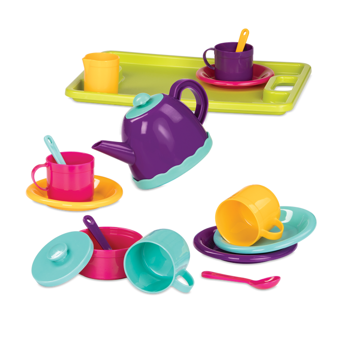 Dinner and tea for four set pretend play