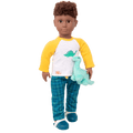 Dino-Snores Pajama Outfit Dinosaur Stuffed Animal for 18-inch Dolls