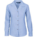 DNC Workwear Corporate Wear Blue / 6 DNC WORKWEAR Ladies Revere Collar Mini (Check) Houndstooth Long Sleeve Business Shirt 4256