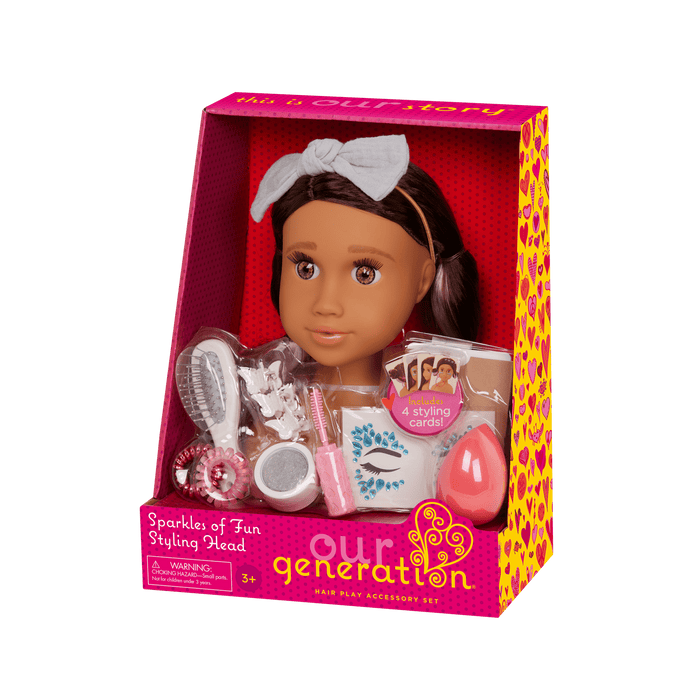 Our Generation Sparkles of Fun Styling Head Doll Domenique