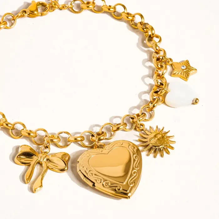 Edyn Heart Locket Charm Bracelet