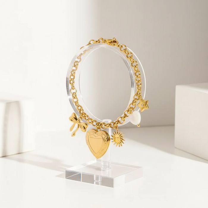 Edyn Heart Locket Charm Bracelet