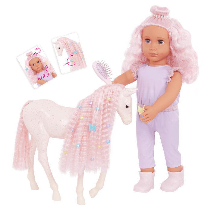 Our Generation Doll & Horse Foal Set Elara & Lumina