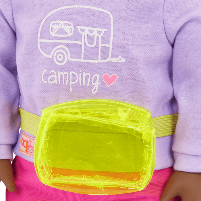 Our Generation 18-inch Doll Elissa with camping accessories