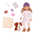 Our Generation 18-inch Doll Ember & Pet Dog Plush Elsie