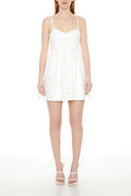 Embroidered Floral Bustier Mini Dress