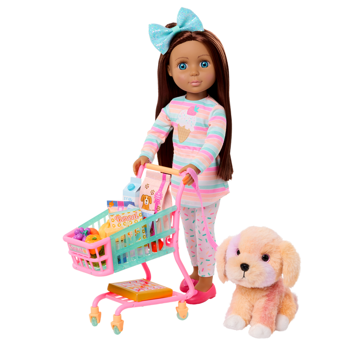 Emmie, Biscuit & Shopping Cart Playset - Glitter Girls