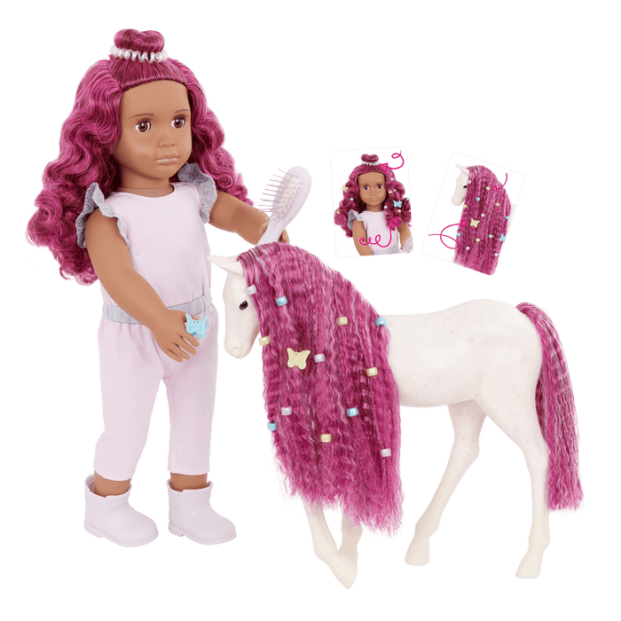 Our Generation Doll & Horse Foal Set Estra & Delta