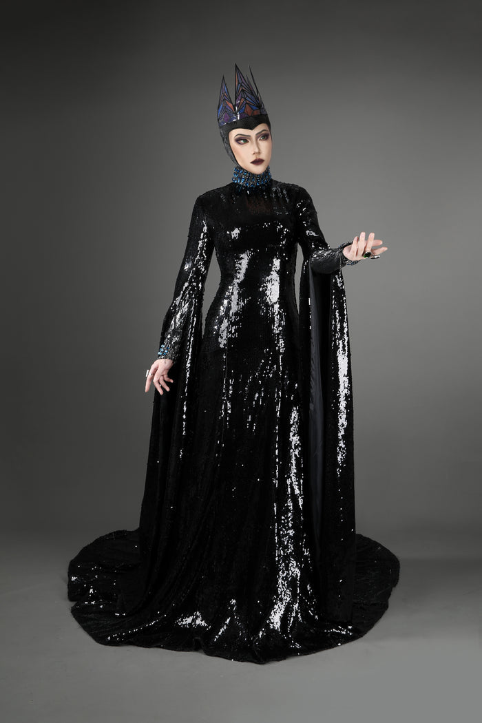 Evil Queen Costume - Snow White Villain Cosplay Full Set - Halloween Bodysuit
