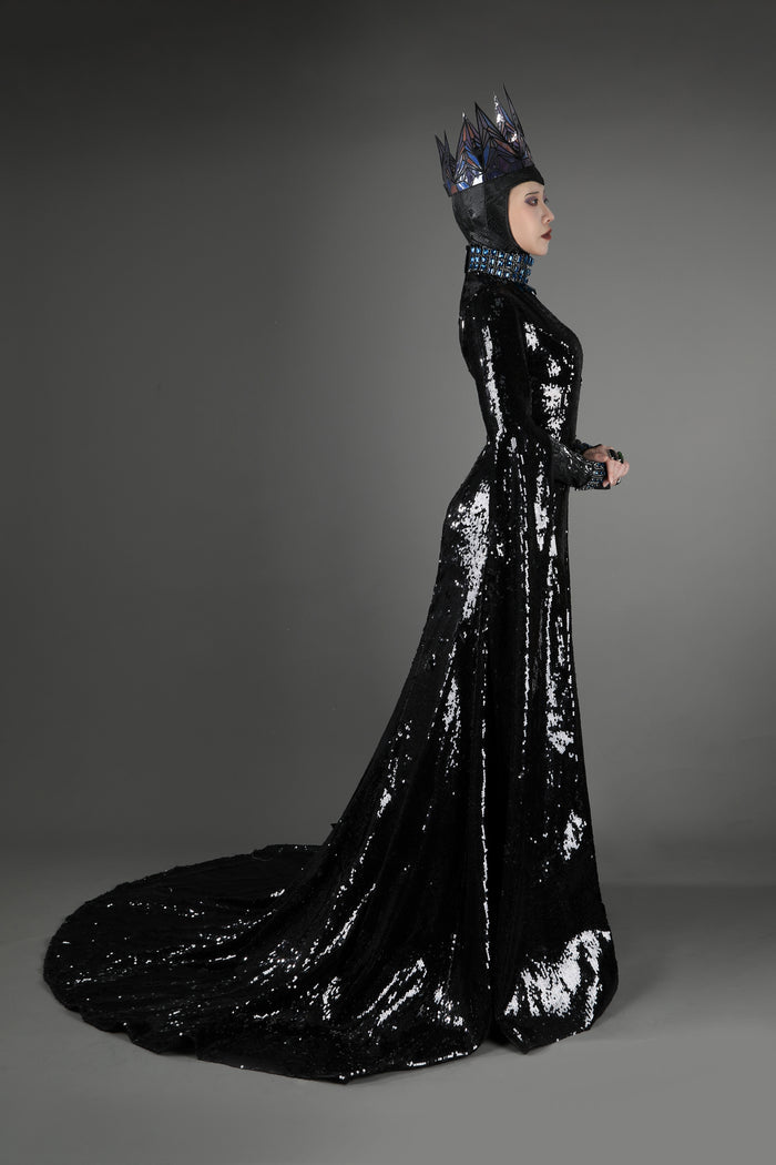 Evil Queen Costume - Snow White Villain Cosplay Full Set - Halloween Bodysuit