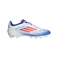adidas F50 CLUB Flexible Ground Soccer Shoes | Cloud White / Solar Red / Lucid Blue | Men's