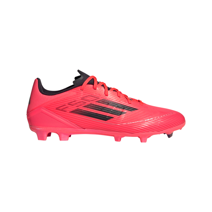 adidas F50 LEAGUE Firm/Multi-Ground Soccer Cleats | Turbo-Aurora Black-Platinum Metallic | Men's