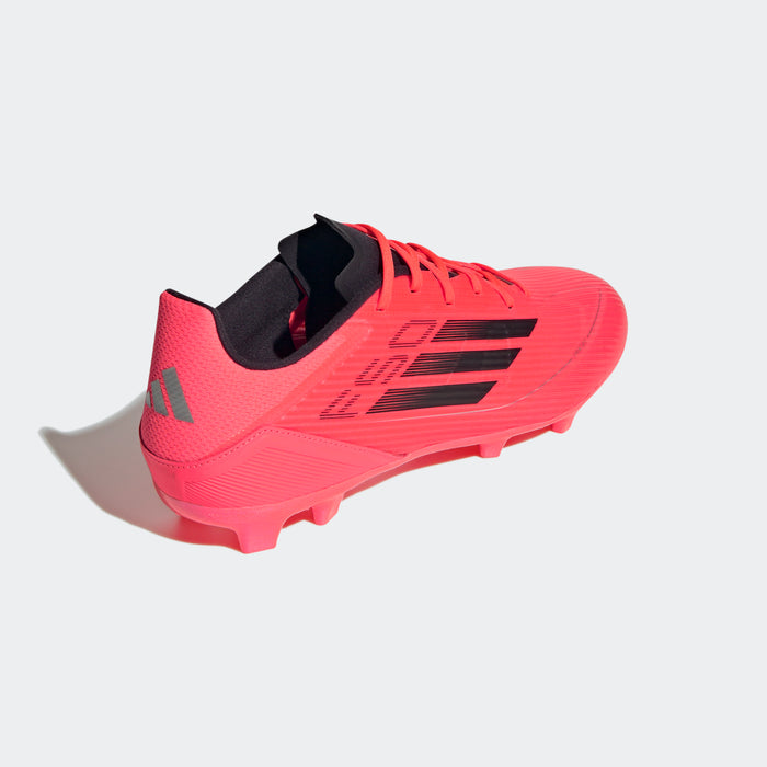 adidas F50 LEAGUE Firm/Multi-Ground Soccer Cleats | Turbo-Aurora Black-Platinum Metallic | Men's