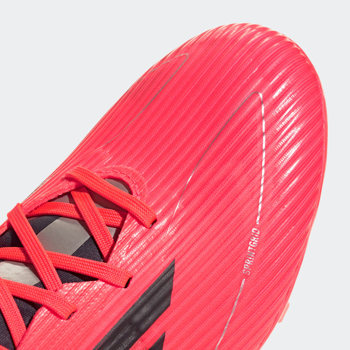 adidas F50 LEAGUE Firm/Multi-Ground Soccer Cleats | Turbo-Aurora Black-Platinum Metallic | Men's