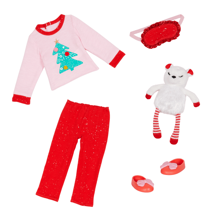 Holiday Christmas doll outfit pajamas