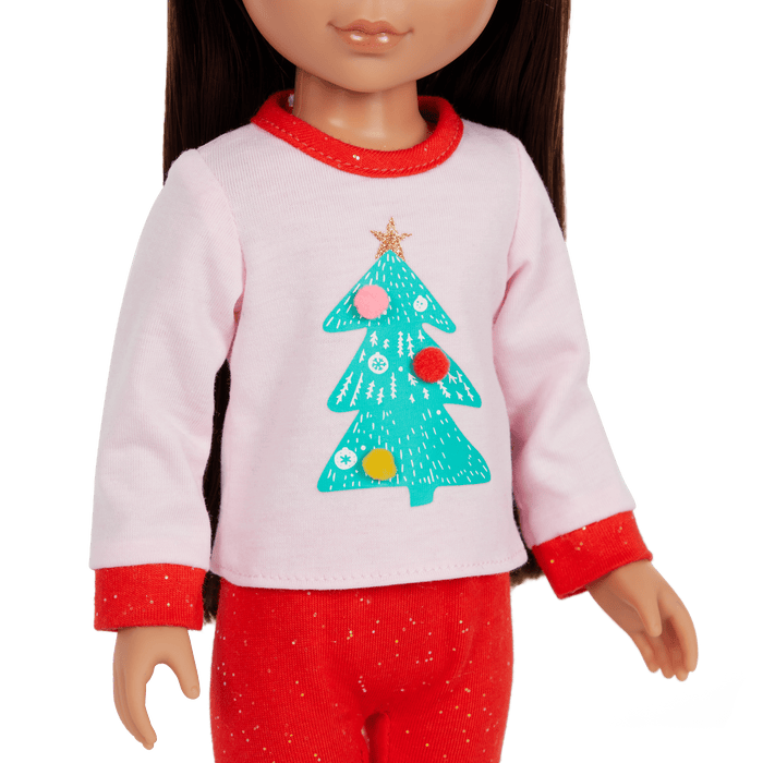 Holiday Christmas doll outfit pajamas