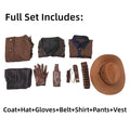 Fallout Ghoul Costume Outfit - Men Costume Hat Belt Set - Xmas Full Set