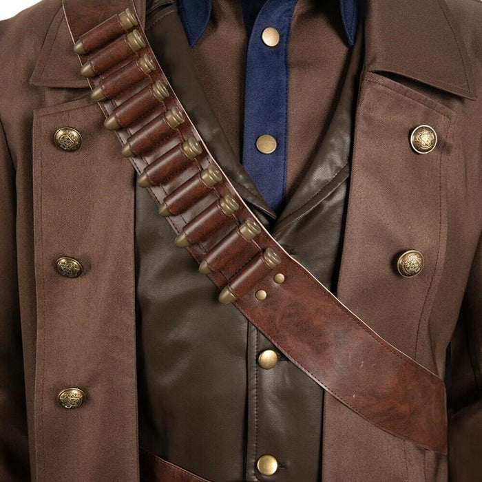 Fallout Ghoul Costume Outfit - Men Costume Hat Belt Set - Xmas Full Set