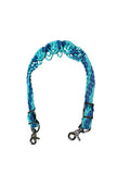 Fancy wither strap in carribean blue and turquoise  with turquoise howlite
