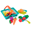 Toy food and basket for toddlers and kids.