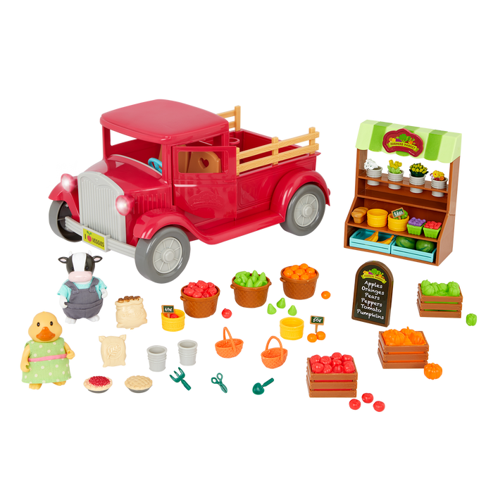 Woodzeez Farmers Market Truck with Figurines
