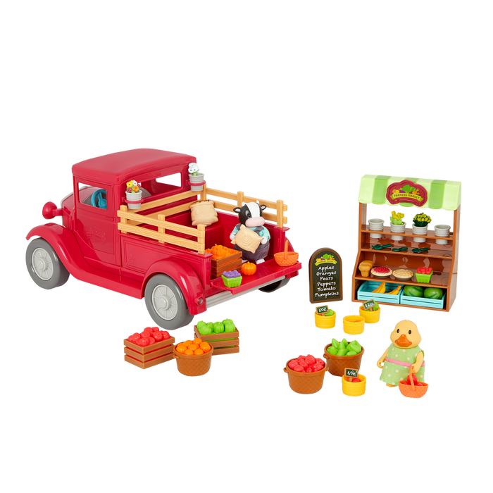 Woodzeez Farmers Market Truck with Figurines