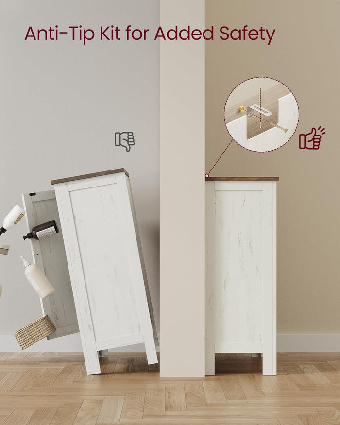 Farmhouse Bathroom Floor Cabinet with 4 Drawers - Canva Home