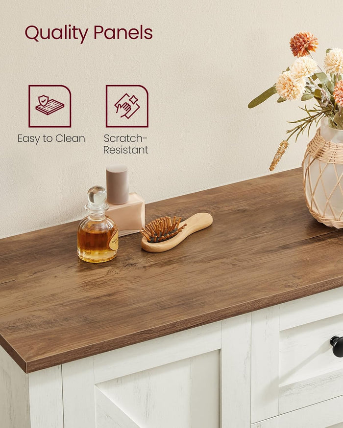Farmhouse Bathroom Floor Cabinet with 4 Drawers - Canva Home