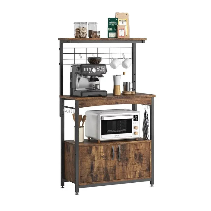 Fields Bakers Rack With Cabinet Canva Home