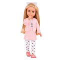 14-inch posable doll blonde hair and green eyes