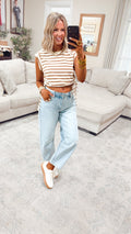 - FINAL SALE- The Shoreline Stripe Top-Clay