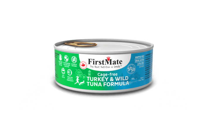 FirstMate Cage-free Turkey & Wild Tuna 50/50 Formula Canned Food for Cats