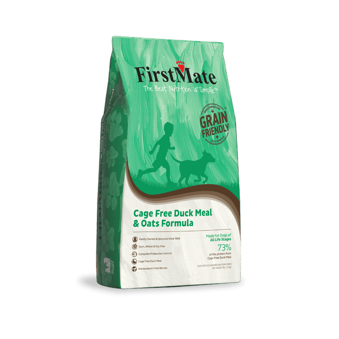 FirstMate Grain Friendly Cage-Free Duck & Oats Formula Dry Dog Food