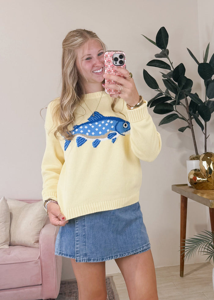 Fish Stories Crewneck Sweater