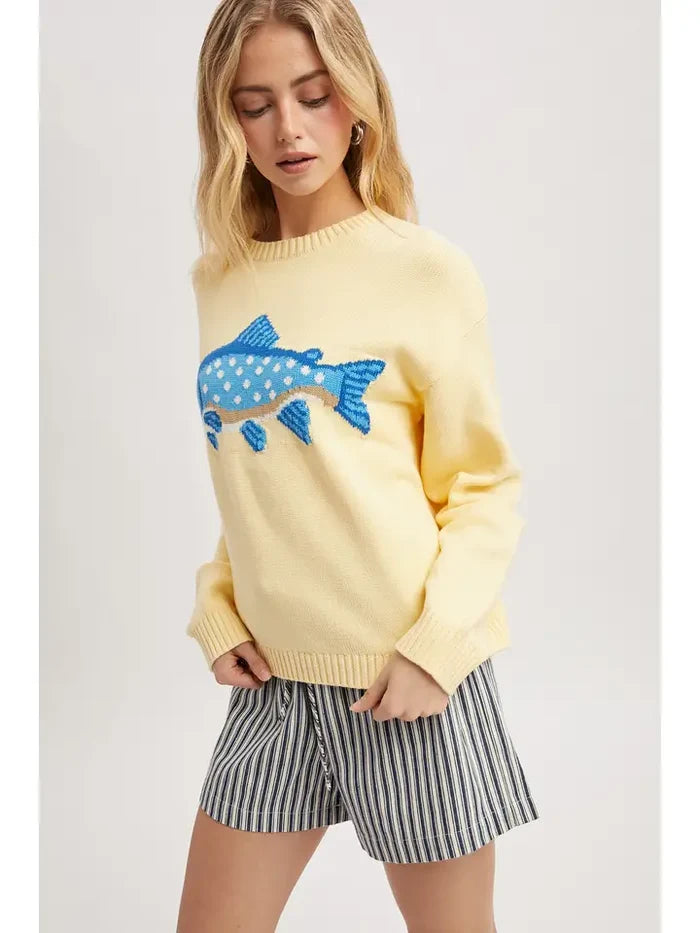 Fish Stories Crewneck Sweater
