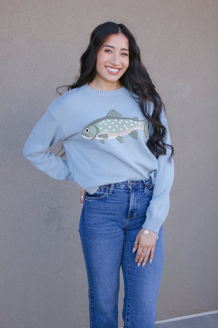 Fish Stories Crewneck Sweater