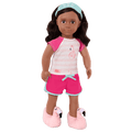 Flamingo Dreaming Pajama Outfit for 18-inch Dolls Pink Slippers