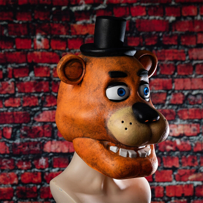FNAF Freddy Fazbear Mask - Full Head Replica - Halloween Horror Prop