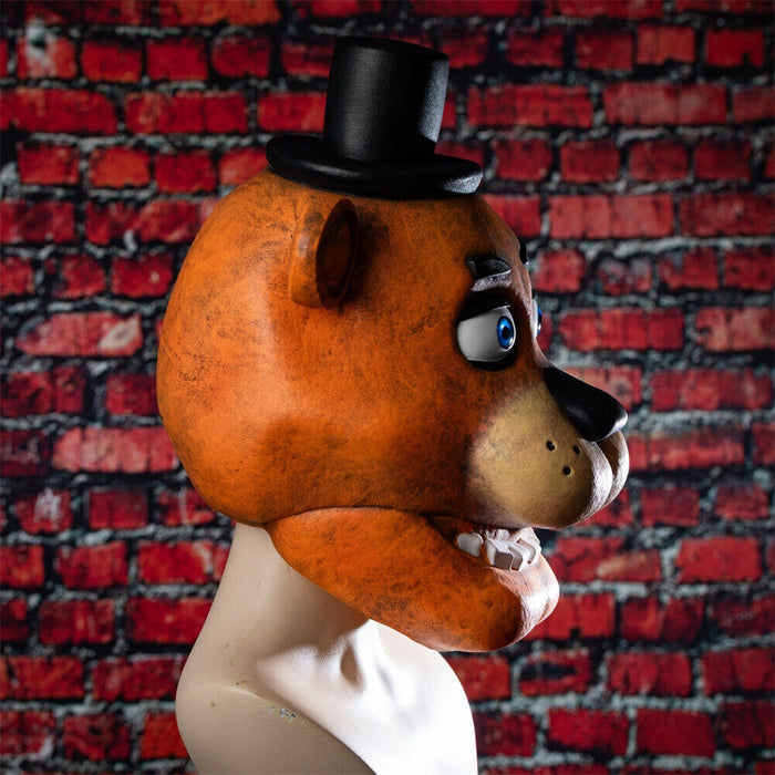 FNAF Freddy Fazbear Mask - Full Head Replica - Halloween Horror Prop