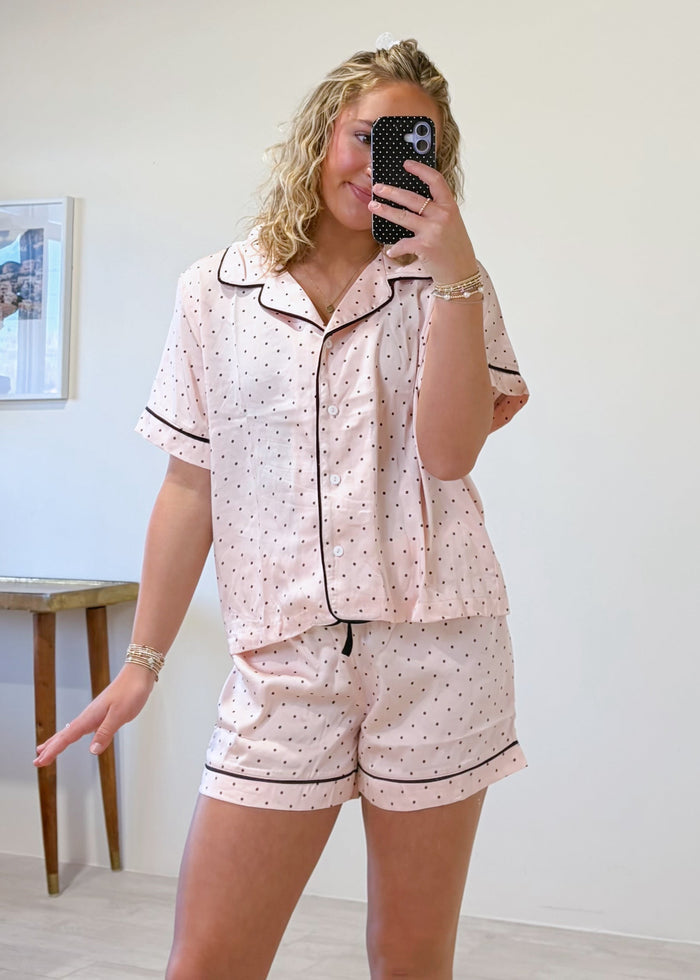 Forever Pink Polka Dot Pajama Set