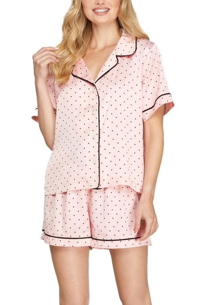 Forever Pink Polka Dot Pajama Set