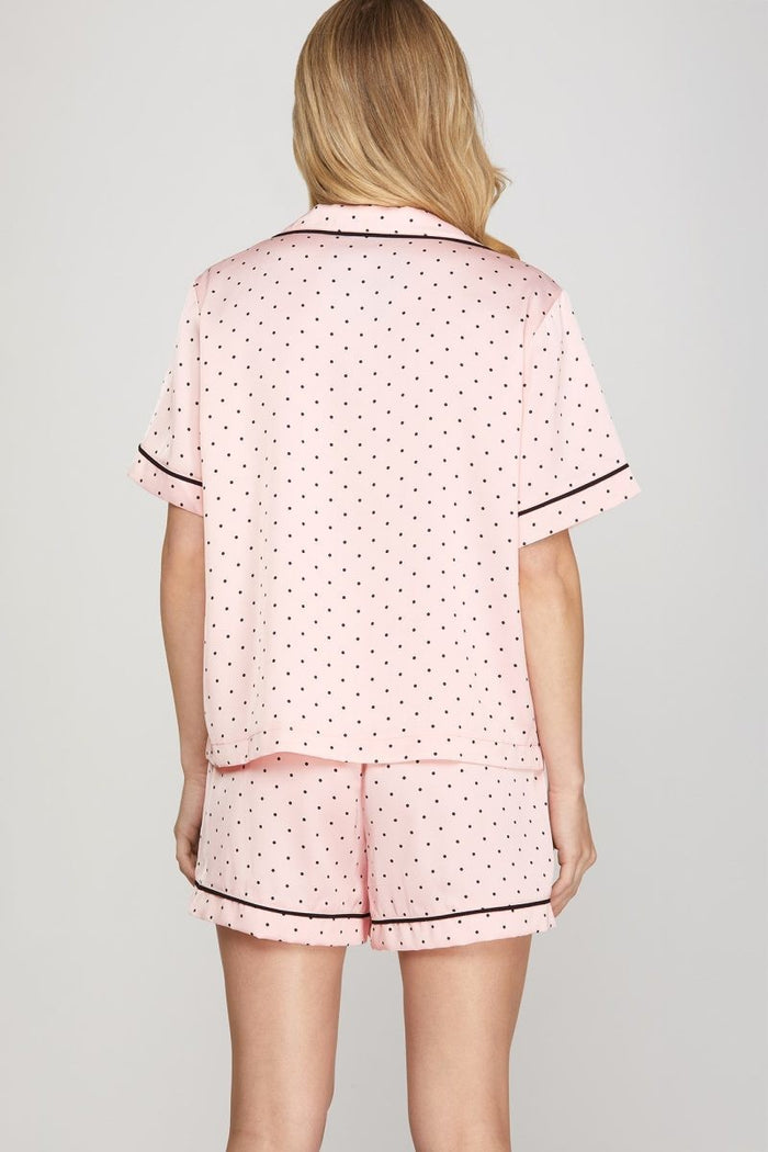 Forever Pink Polka Dot Pajama Set