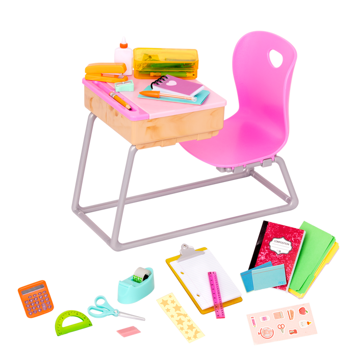 Our Generation Doll Frederika & School Desk Bundle