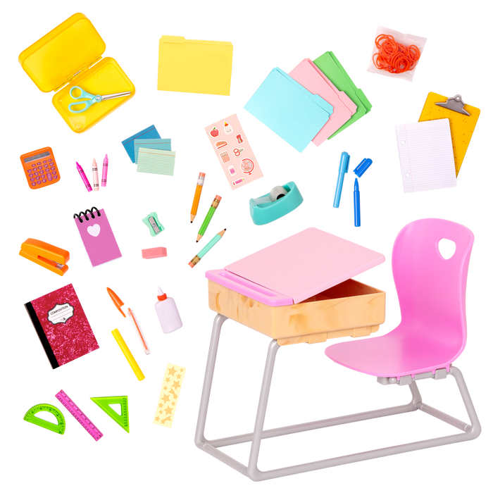 Our Generation Doll Frederika & School Desk Bundle