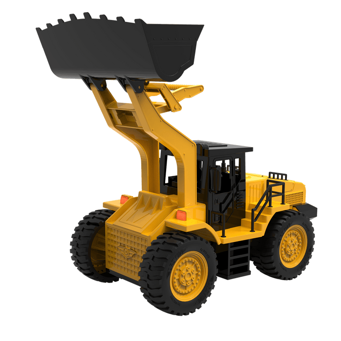 Yellow front end loader toy truck for kids construction toys