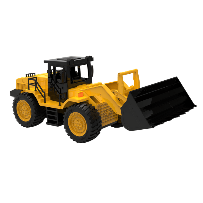 Yellow front end loader toy truck for kids construction toys