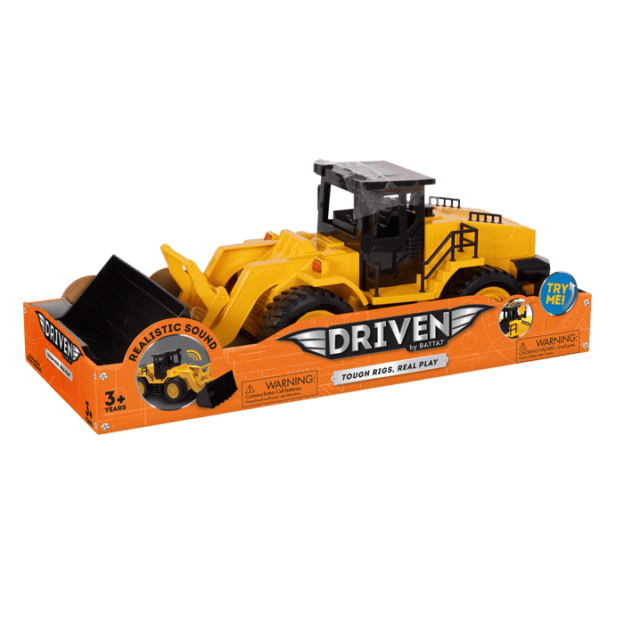 Yellow front end loader toy truck for kids construction toys