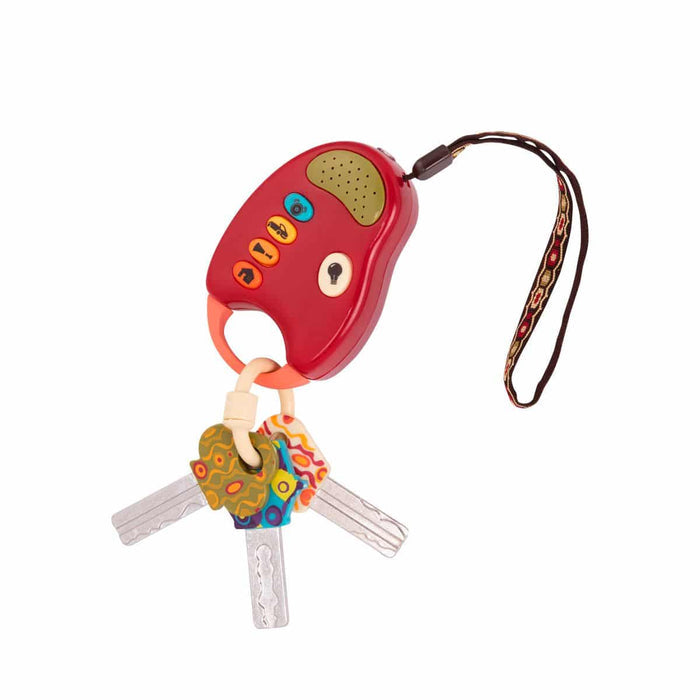 Red toy car keys.